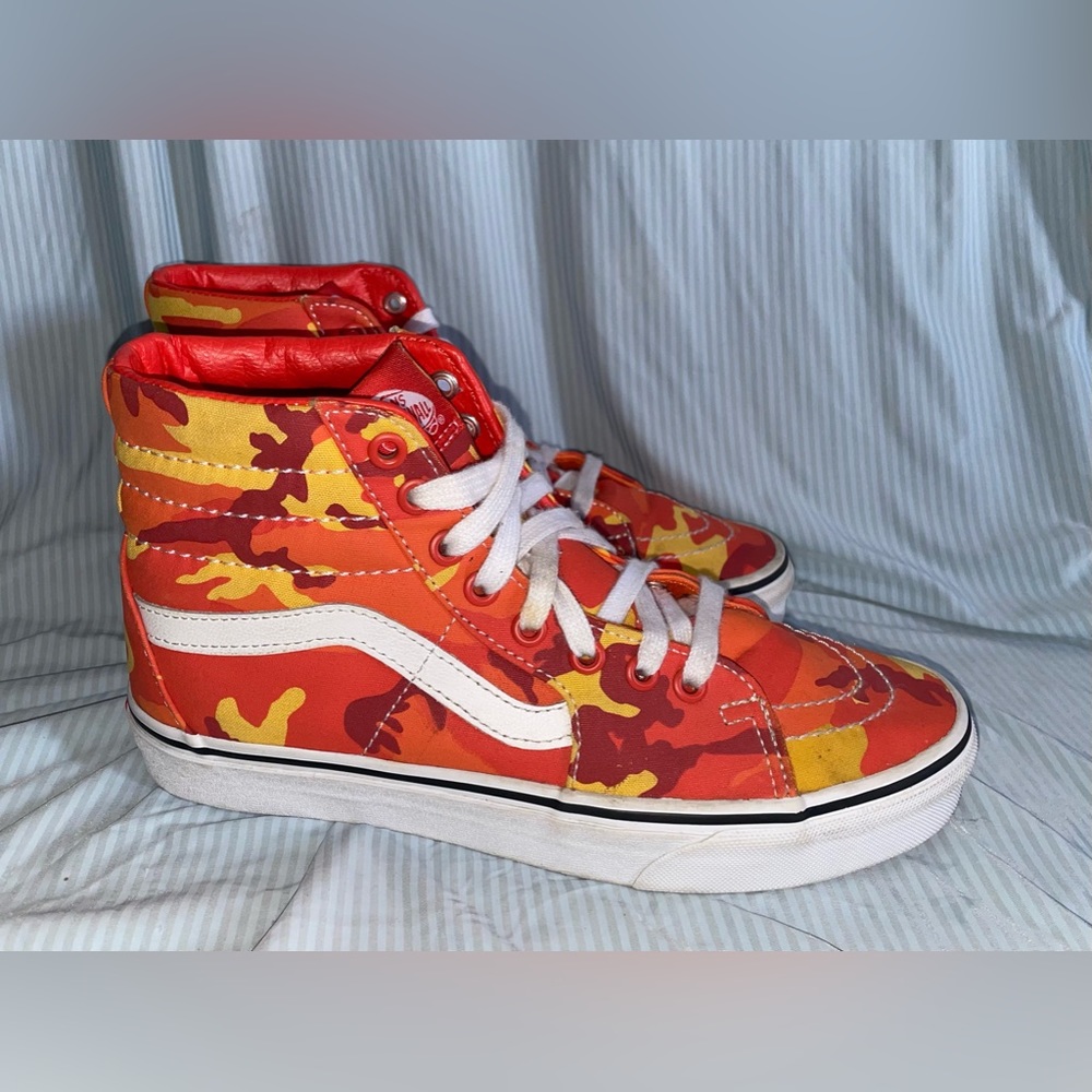 Orange camo vans